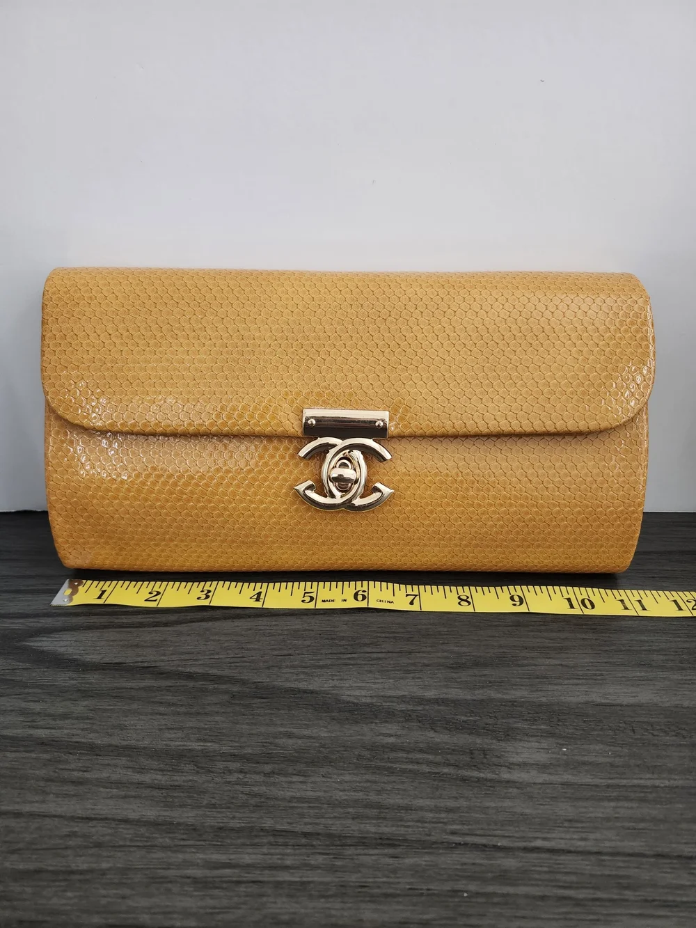 Classic Mustard Yellow Textured Wallet - Women's Clutch